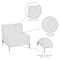 Flash Furniture Hercules Imagination Chair, Melrose White Seat, White Back, 28 in W 28-3/4" L 27-1/4" H, Armless ZB-IMAG-MIDDLE-WH-GG - alternate 8