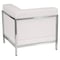 Flash Furniture Hercules Imagination Chair, White Back, 28-1/2 in W 28-1/2" L 27-1/2" H, Leather Seat ZB-IMAG-RIGHT-CORNER-WH-GG - alternate 2