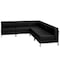 Flash Furniture 5 pcs. Living Room Set, 28-3/4", 84-1/2" x 27-1/2", Upholstery Color: Black ZB-IMAG-SECT-SET5-GG - alternate 2