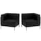 Flash Furniture Hercules Imagination Two Piece Corner Chair Set, Black Seat, Black Back, 28-1/2 in W 28-1/2" L ZB-IMAG-SET10-GG - alternate 3