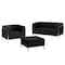 Flash Furniture HERCULES Imagination Series Black LeatherSoft Loveseat, Chair & Ottoman Set with Ganging Clips ZB-IMAG-SET11-GG - alternate 3