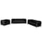 Flash Furniture HERCULES Imagination Series Black LeatherSoft 3 Piece Sofa Set with Ganging Clips ZB-IMAG-SET1-GG - alternate 3