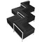 Flash Furniture HERCULES Imagination Series Black LeatherSoft 5 Piece Chair & Ottoman Set with Ganging Clips ZB-IMAG-SET5-GG - alternate 2
