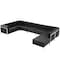 Flash Furniture Living Room Set, 79" to 84-1/2" x 27-1/4", Upholstery Color: Black ZB-IMAG-U-SECT-SET4-GG - alternate 4