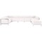 Flash Furniture 7 pcs. Living Room Set, 79" to 84-1/2" x 27-1/4", Upholstery Color: White ZB-IMAG-U-SECT-SET4-WH-GG - alternate 3