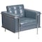 Flash Furniture Hercules Lesley Chair, Gray Back, 36-3/4 in W 33" L 32-1/2" H, Straight, Leather Seat ZB-LESLEY-8090-CHAIR-GY-GG - alternate 4