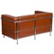 Flash Furniture Cognac Leather Loveseat 57"x28-1/2"x27-1/2 ZB-REGAL-810-2-LS-COG-GG - alternate 2