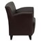 Flash Furniture Hercules Roman Lounge Chair, 30 in W 27" L 34" H, Flared, Leather Seat ZB-ROMAN-BROWN-GG - alternate 2