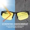 Ergodyne DAGR, Safety Glasses, Uncoated, Yellow Lens, Black Frame, Half-Frame DAGR - alternate 3