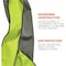 Ergodyne Cooling Towel, Lime, 40-7/8inL x 9-3/4inW 6602MF - alternate 8