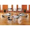 Iceberg CafeWorks Cafe/Breakroom Table, Walnut Top, Silver Frame, 36 in W x 36 in L x 30 in H 65614 - alternate 6