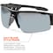 Ergodyne DAGR, Safety Glasses, Uncoated, Silver Mirror Lens, Black Frame, Half-Frame DAGR - alternate 4