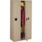 Tennsco Wardrobe Locker, 36 in W, 18 in D, 72 in H, (1) Tier, (3) Wide, Sand STS-121872-CSD - alternate 2