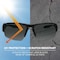 Ergodyne DAGR-PZ, Safety Glasses, Uncoated, Smoke Lens, Black Frame, Half-Frame, Polarized DAGR-PZ - alternate 4