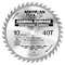 Irwin 10", 40-Teeth Circular Saw Blade, Carbide Tip 15270 - alternate 3