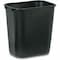 Rubbermaid Commercial Rectangular Wastebasket, 7 gal, LLDPE, Open Top, Plastic, Black FG295600BLA - alternate 6