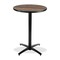 Kfi Round KFI 36in Walnut Breakroom Table with Arched X Base, HPL Top, Walnut T36RD-B2125-38-WL - alternate 2