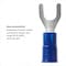 3M Fork Terminal, #10 Stud Size, 14 AWG, 1,000 V, Vinyl Insulated, Blue, Crimp Termination Only MVU14-10FX - alternate 10