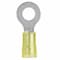 Panduit Ring Terminal, 3/8 in Stud Size, 10 AWG, 600 V, Nylon Insulated, Yellow, Crimp Termination Only PN10-38R-L - alternate 2
