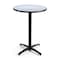 Kfi Round KFI 30" Round Bar Height Breakroom Table, Grey Nebula Finish, Arched X-Base, 30 L, 42 W, 42 H T30RD-B2115-38-GYN - alternate 2