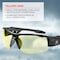 Ergodyne DAGR, Safety Glasses, Uncoated, Yellow Lens, Black Frame, Half-Frame DAGR - alternate 4