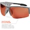 Ergodyne DAGR-PZ, Safety Glasses, Uncoated, Copper Lens, Matte Gray Frame, Half-Frame, Polarized DAGR-PZ - alternate 4
