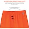 Ergodyne Hi-Visibility Rain Pants, Polyester, 30 1/4 in Inseam, Elastic Closure, Orange, Size M 8915 - alternate 3