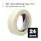3M Masking Tape, 36 mm W x 55 m L, 5.1 mil Thick, Tan, Rubber Adhesive, 24 PK 101+ - alternate 8