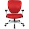 Office Star Managerial Chair Desk Chair, Adjustable Arms, 16-3/4" to 19-1/2" Height, Mesh, Red 5200W-9 - alternate 5