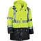 Ergodyne Hi-Vis Rain Jacket, Polyester/Polyurethane Coating, Class 3 Type R, Lime/Black, S 8365BK - alternate 2