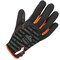 Proflex By Ergodyne Mechanics Gloves, AX Suede Palm, M, Black/Gray 810 - alternate 2