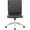 Boss B9533C Task Chair, Black Back, 20 in W 26" L 38-1/2" H, Armless, Vinyl Seat B9534C-BK - alternate 2
