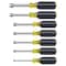 Klein Tools Hallow Shank Nut Driver Set, 3 in Shafts, Ergonomic Cushion Grip, SAE, 7-Piece 631 - alternate 3