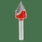 Freud V Grooving Bit, 60deg, 1/2" dia. 20-154 - alternate 1