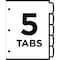 Avery Avery Big Tab Write & Erase Durable Plastic Dividers 16370, 5 White Tabs, 1 Set 7278216370 - alternate 4
