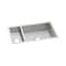 Elkay Sink, Undermount Mount, 0 Hole, Left Bowl 7.5" x 15.75", Right Bowl 21" x 15.75", Polished Satin EFRU321910T - alternate 9