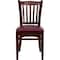 Flash Furniture Hercules Restaurant Chair, Wood Back, 17-1/2 in W 20-3/4" L 34-1/2" H, Vinyl Seat XU-DGW0008VRT-MAH-BURV-GG - alternate 7
