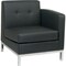 Ave 6 Collection: Wall Street Arm Chair, White Back, 27 in W 28" L 31" H, Built-in Arms, Leather Seat WST51RF-W32 - alternate 2
