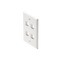 Steren Wall Plate White, Keystone, 4-Cavity 310-204WH - alternate 2