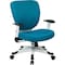 Office Star Managerial Chair Desk Chair, Adjustable Arms, 16-3/4" to 19-1/2" Height, Mesh, Blue 5200W-7 - alternate 3