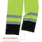 Ergodyne High Visibility Rain Pants, Polyester/Polyurethane Coating, Elastic Closure, Size S 8915BK - alternate 4