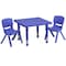 Flash Furniture Square Activity Table, Plastic, Steel, Blue YU-YCX-0023-2-SQR-TBL-BLUE-R-GG - alternate 10