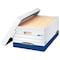 Bankers Box File Box, Corrugated Fiberboard, 15 in W, 24 in D, 10 in H, Lift-Off Locking Lid Closure 0063201 - alternate 3
