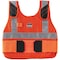 Ergodyne Premium Cooling Vest, Orange, S/M, Cotton, Fabric, Modacrylic, Hook & Loop Closure, 16.25 in Length 6225HV - alternate 2