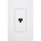 Lutron Lutron Satin Colors 1 Socket Telephone Faceplate - RJ-12 Phone - Snow SC-PJ-SW - alternate 2