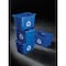 Rubbermaid Commercial 14 gal Rectangular Recycling Bin, Open Top, Satin Black/Satin Black, 1 Openings FG571473BLUE - alternate 5