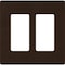 Lutron Designer Wall Plates, Number of Gangs: 2 Thermoset, Gloss Finish, Brown CW-2-BR - alternate 2