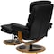 Flash Furniture Black LeatherSoft Recliner & Ottoman w/ Wood Base BT-7828-PILLOW-GG - alternate 8