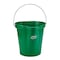 Vikan 3 1/4 gal Round Bucket, 12-3/4 in H, 12 4/5 in Dia, Green, Polypropylene/Stainless Steel 56862 - alternate 1