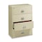 Fireking 38-15/16" W 4 Drawer Fire-Resistant Lateral File Cabinet, Parchment, Letter/Legal 4-4422-CPA - alternate 2